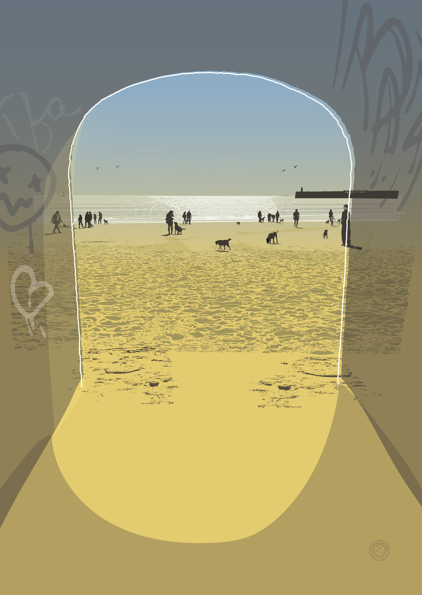 Folkestone Poster - Dogs on the Beach 2025