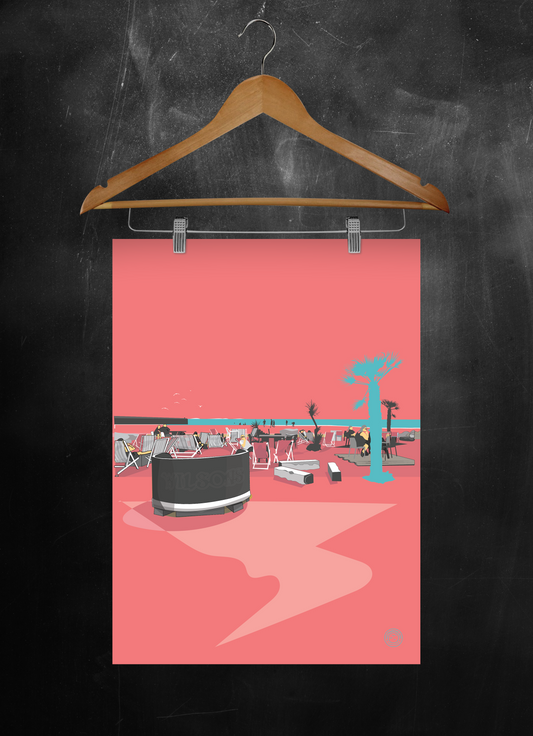 Folkestone Poster - 'I Used To Eat Candyfloss Here. Pink