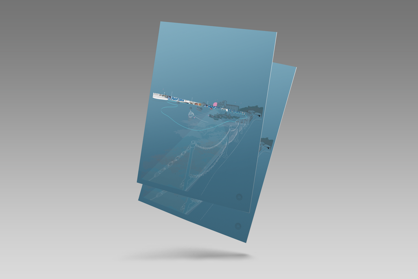 'Oh Buoy, Oh Buoy, Blue' Poster| Folkestone Harbour Art