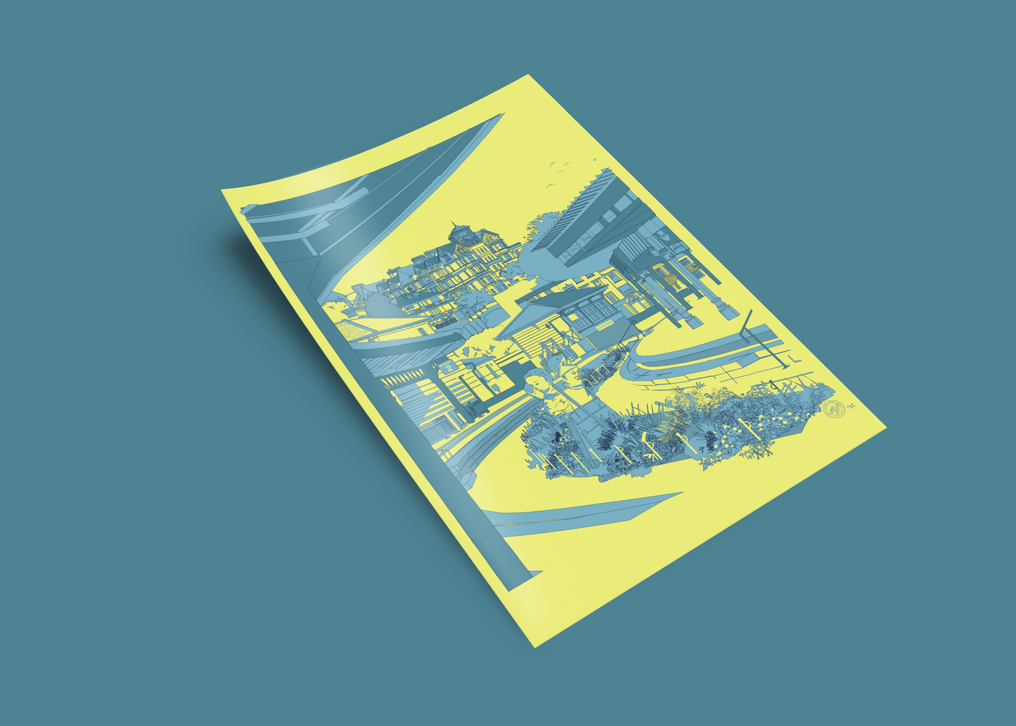 Folkestone Poster - 'Platform 2' Folkestone Harbour Station