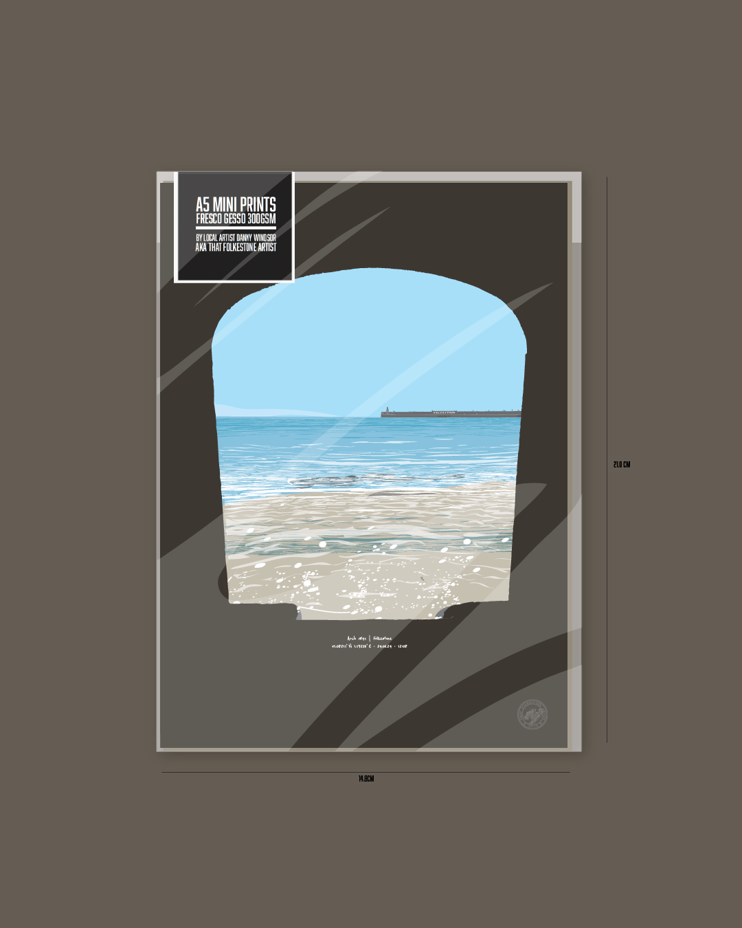 ARCH #45 -  Mini Art Print. Folkestone. A5