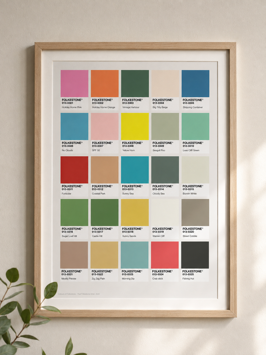 Colours of Folkestone. A3 Print