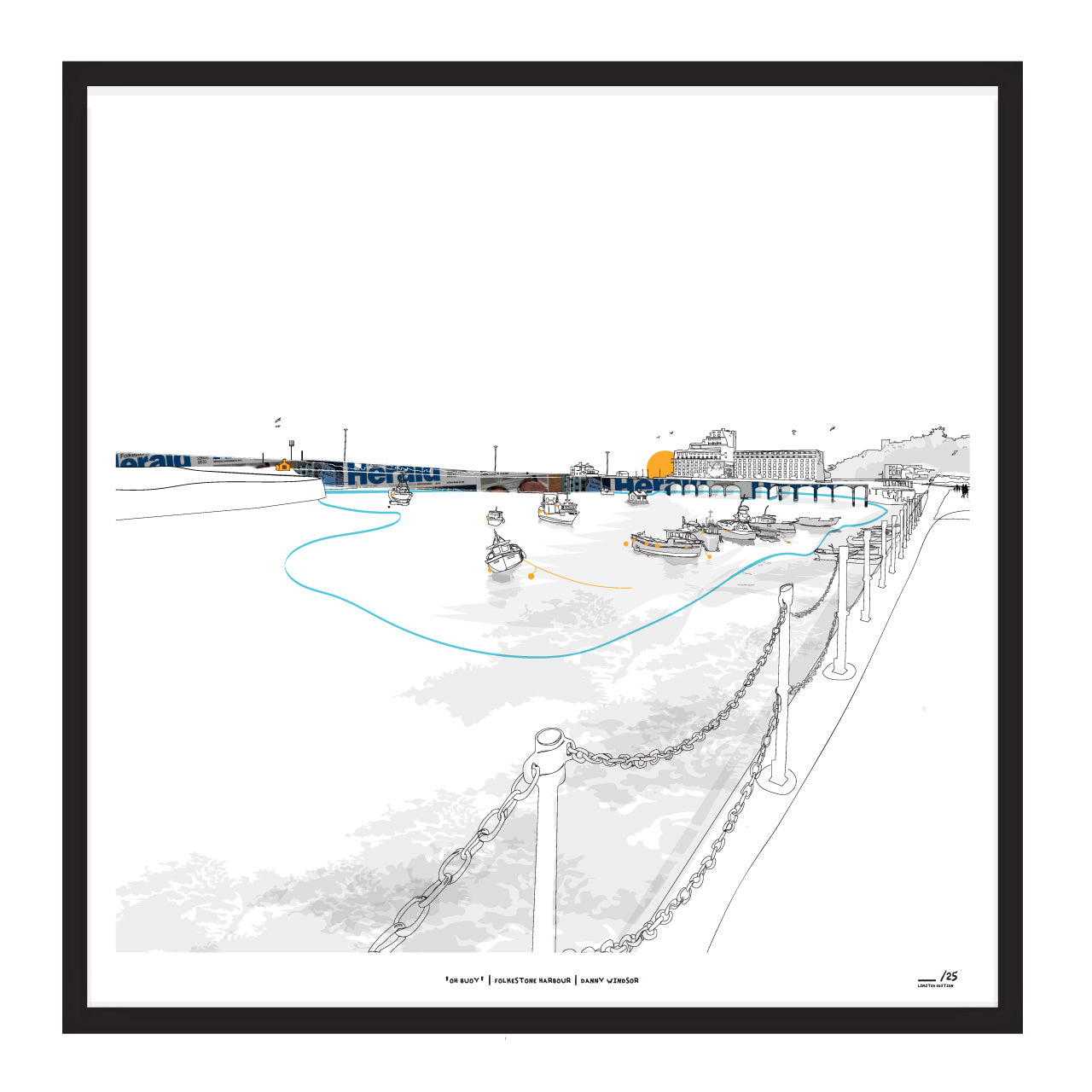 Folkestone Harbour Print | ' Oh Buoy' | Folkestone Art