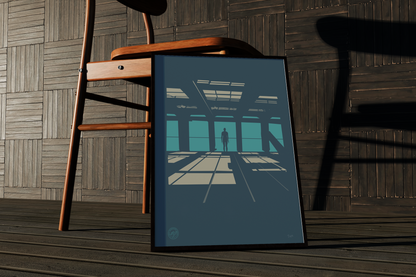 Folkestone Poster - 'Gormley Blue' Antony Gormley's Another Time - Folkestone