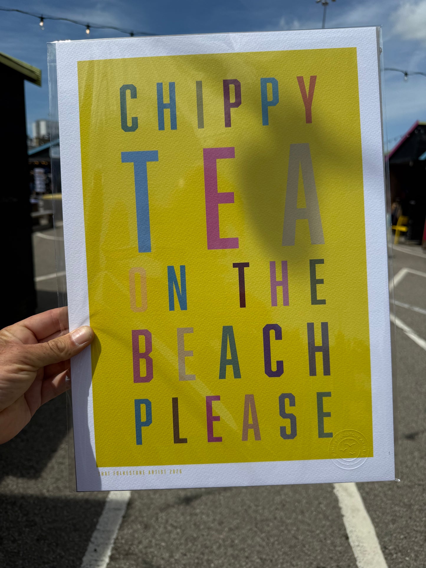 Chippy Tea Print - Folkestone Says - A3