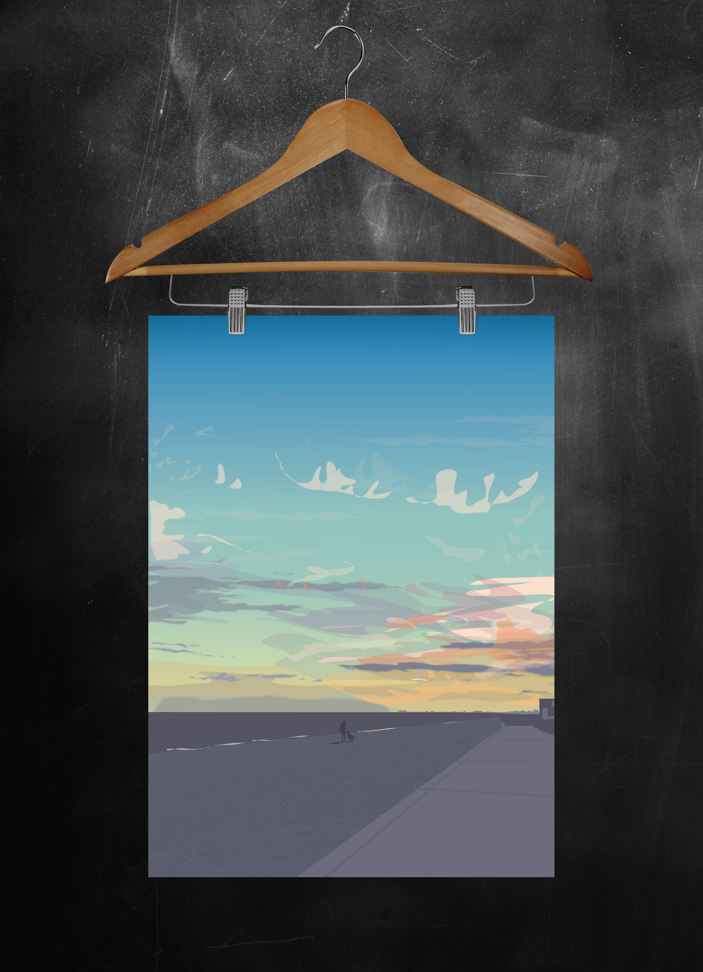Folkestone Poster - 'Sunset At Sandgate'