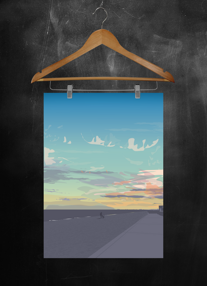 Folkestone Poster - 'Sunset At Sandgate'
