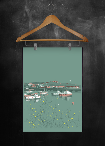 Folkestone Poster - 'Still Harbour' Folkestone Harbour