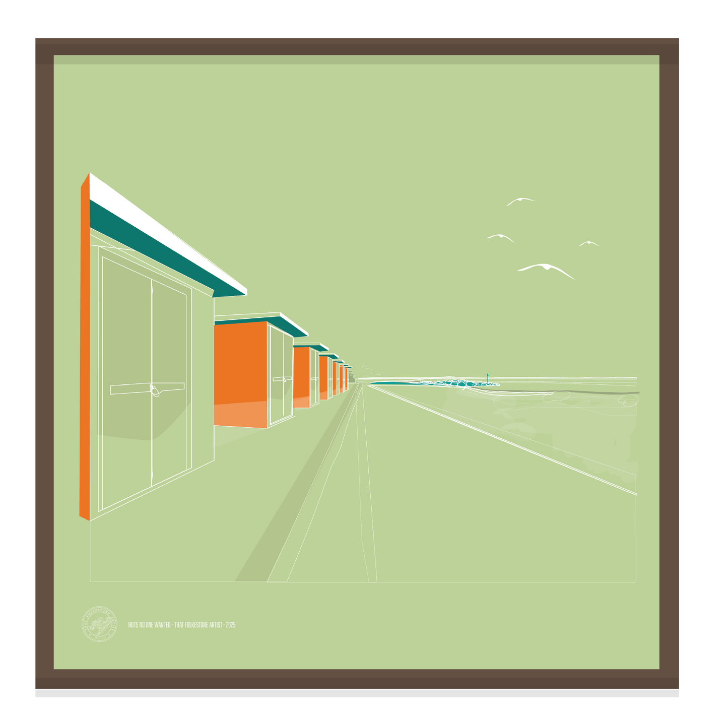 The Huts No One Wanted | Folkestone | Original Print